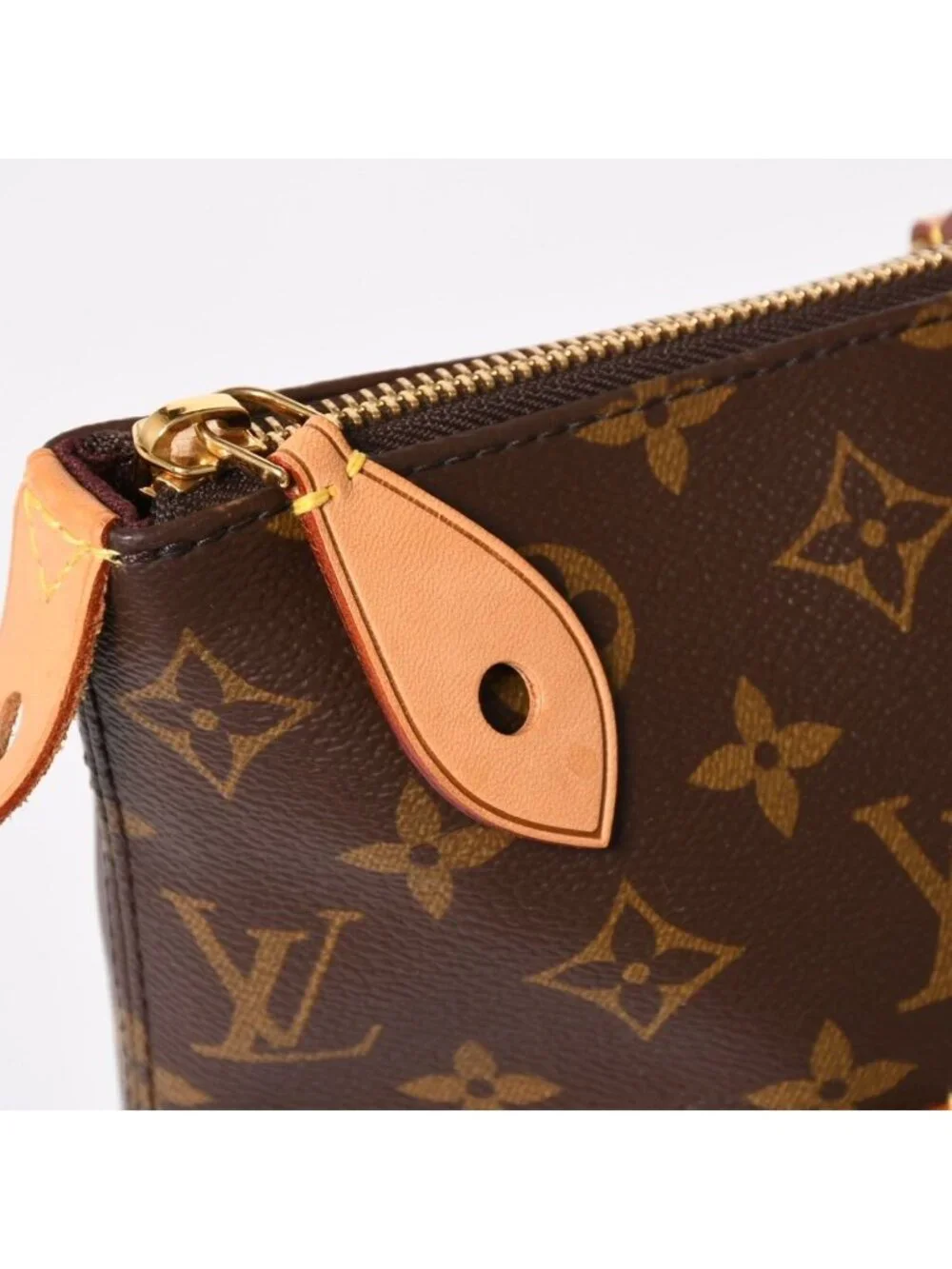Louis Vuitton Iena MM Tote Bag Monogram Brown Gold